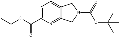 6H-Pyrrolo[3,4-b]pyridine-2,6-dicarboxylic acid, 5,7-dihydro-, 6-(1,1-dimethylethyl) 2-ethyl ester Struktur