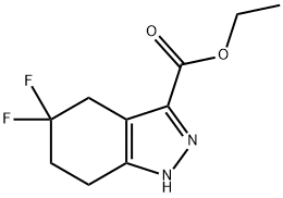 1H-Indazole-3-carboxylic acid, 5,5-difluoro-4,5,6,7-tetrahydro-, ethyl ester Struktur