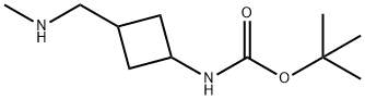 Carbamic acid, N-[3-[(methylamino)methyl]cyclobutyl]-, 1,1-dimethylethyl ester Struktur