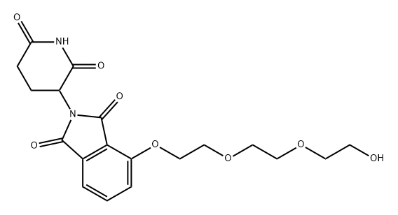 1H-Isoindole-1,3(2H)-dione, 2-(2,6-dioxo-3-piperidinyl)-4-[2-[2-(2-hydroxyethoxy)ethoxy]ethoxy]- Struktur