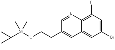 2-(6-bromo-8-fluoro-3-quinolyl)ethoxy-tert-butyl-dimethyl-silane Struktur