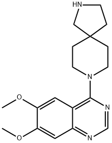 2,8-Diazaspiro[4.5]decane, 8-(6,7-dimethoxy-4-quinazolinyl)- Struktur