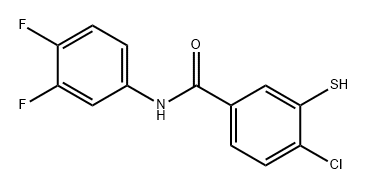 Benzamide, 4-chloro-N-(3,4-difluorophenyl)-3-mercapto- Struktur