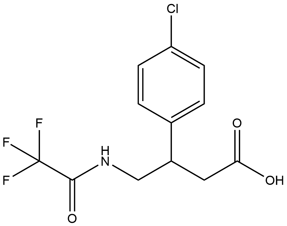 Benzenepropanoic acid, 4-chloro-β-[[(2,2,2-trifluoroacetyl)amino]methyl]- Struktur