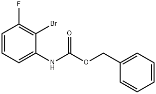 Carbamic acid, N-(2-bromo-3-fluorophenyl)-, phenylmethyl ester Struktur