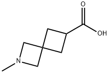 2-Azaspiro[3.3]heptane-6-carboxylic acid, 2-methyl- Struktur