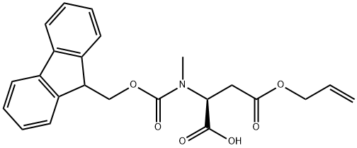 L-Aspartic acid, N-[(9H-fluoren-9-ylmethoxy)carbonyl]-N-methyl-, 4-(2-propen-1-yl) ester Struktur