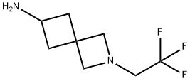 2-Azaspiro[3.3]heptan-6-amine, 2-(2,2,2-trifluoroethyl)- Struktur