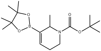 1(2H)-Pyridinecarboxylic acid, 5,6-dihydro-2-methyl-3-(4,4,5,5-tetramethyl-1,3,2-dioxaborolan-2-yl)-, 1,1-dimethylethyl ester Struktur