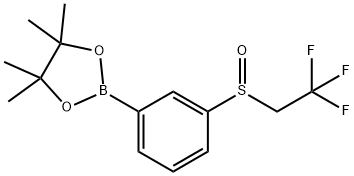 1,3,2-Dioxaborolane, 4,4,5,5-tetramethyl-2-[3-[(2,2,2-trifluoroethyl)sulfinyl]phenyl]- Struktur