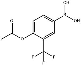 Boronic acid, B-?[4-?(acetyloxy)?-?3-?(trifluoromethyl)?phenyl]?- Struktur