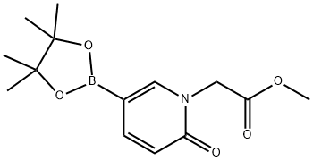 1(2H)-Pyridineacetic acid, 2-oxo-5-(4,4,5,5-tetramethyl-1,3,2-dioxaborolan-2-yl)-, methyl ester Struktur