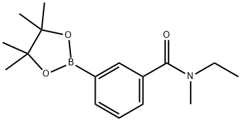 Benzamide, N-ethyl-N-methyl-3-(4,4,5,5-tetramethyl-1,3,2-dioxaborolan-2-yl)- Struktur