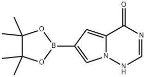 Pyrrolo[2,1-f][1,2,4]triazin-4(1H)-one, 6-(4,4,5,5-tetramethyl-1,3,2-dioxaborolan-2-yl)- Struktur