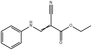 2-Propenoic acid, 2-cyano-3-(phenylamino)-, ethyl ester Struktur