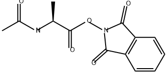 Alanine, N-acetyl-, 1,3-dihydro-1,3-dioxo-2H-isoindol-2-yl ester Struktur