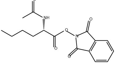 Norleucine, N-acetyl-, 1,3-dihydro-1,3-dioxo-2H-isoindol-2-yl ester Struktur