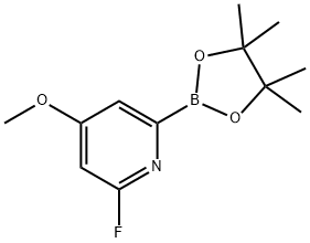 Pyridine, 2-fluoro-4-methoxy-6-(4,4,5,5-tetramethyl-1,3,2-dioxaborolan-2-yl)- Struktur