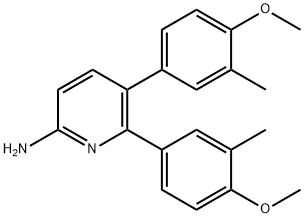 2-Pyridinamine, 5,6-bis(4-methoxy-3-methylphenyl)- Struktur