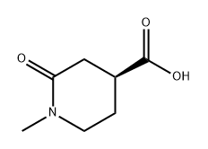 4-Piperidinecarboxylic acid, 1-methyl-2-oxo-, (4S)- Struktur