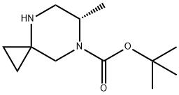 4,7-Diazaspiro[2.5]octane-7-carboxylic acid, 6-methyl-, 1,1-dimethylethyl ester, (6S)- Struktur