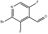 4-Pyridinecarboxaldehyde, 2-bromo-3,5-difluoro- Struktur