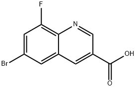 6-bromo-8-fluoro-quinoline-3-carboxylic acid Struktur