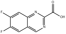 6,7-difluoroquinazoline-2-carboxylic acid Struktur