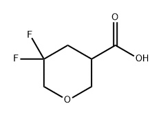 5,5-Difluoro-tetrahydro-pyran-3-carboxylic acid Struktur