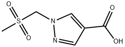 1H-Pyrazole-4-carboxylic acid, 1-[(methylsulfonyl)methyl]- Struktur