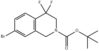 2(1H)-Isoquinolinecarboxylic acid, 7-bromo-4,4-difluoro-3,4-dihydro-, 1,1-dimethylethyl ester Struktur