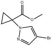 Cyclopropanecarboxylic acid, 1-(4-bromo-1H-pyrazol-1-yl)-, methyl ester Struktur