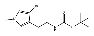 Carbamic acid, N-[2-(4-bromo-1-methyl-1H-pyrazol-3-yl)ethyl]-, 1,1-dimethylethyl ester Struktur