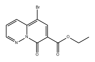 8H-Pyrido[1,2-b]pyridazine-7-carboxylic acid, 5-bromo-8-oxo-, ethyl ester Struktur