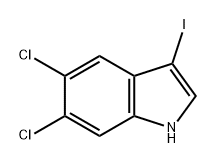 1H-Indole, 5,6-dichloro-3-iodo- Struktur