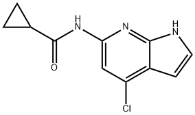 N-(4-chloro-1H-pyrrolo[2,3-b]pyridin-6-yl)cyclopropanecarboxamide Struktur