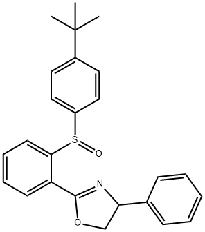 2-(2-((4-(tert-Butyl)phenyl)sulfinyl)phenyl)-4-phenyl-4,5-dihydrooxazole Struktur