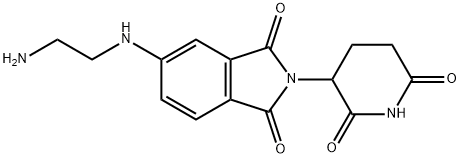 1H-Isoindole-1,3(2H)-dione, 5-[(2-aminoethyl)amino]-2-(2,6-dioxo-3-piperidinyl)- Struktur