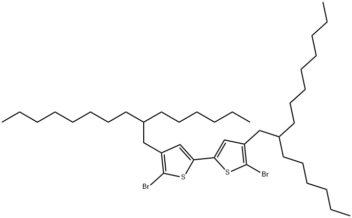 2,2'-Bithiophene, 5,5'-dibromo-4,4'-bis(2-hexyldecyl)- Struktur