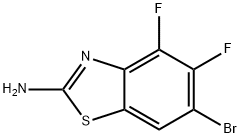 2-Benzothiazolamine, 6-bromo-4,5-difluoro- Struktur