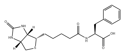 L-Phenylalanine, N-[5-[(3aS,4S,6aR)-hexahydro-2-oxo-1H-thieno[3,4-d]imidazol-4-yl]-1-oxopentyl]- Struktur