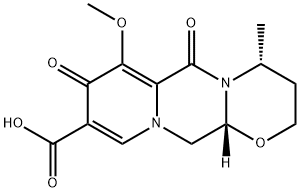 2H-Pyrido[1',2':4,5]pyrazino[2,1-b][1,3]oxazine-9-carboxylic acid, 3,4,6,8,12,12a-hexahydro-7-methoxy-4-methyl-6,8-dioxo-, (4R,12aR)- Struktur