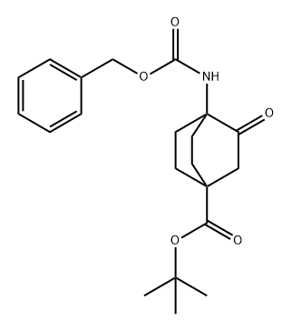 Bicyclo[2.2.2]octane-1-carboxylic acid, 3-oxo-4-[[(phenylmethoxy)carbonyl]amino]-, 1,1-dimethylethyl ester Struktur