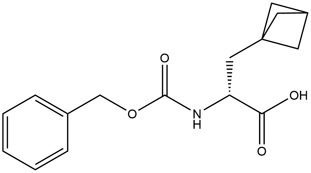 (2R)-2-(benzyloxycarbonylamino)-3-(1-bicyclo[1.1.1]pentanyl)propanoic acid Struktur