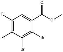 Methyl 2,3-dibromo-5-fluoro-4-methylbenzoate Struktur