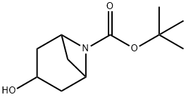 6-Azabicyclo[3.1.1]heptane-6-carboxylic acid, 3-hydroxy-, 1,1-dimethylethyl ester Struktur