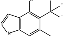 1H-Indazole, 4-bromo-6-methyl-5-(trifluoromethyl)- Struktur