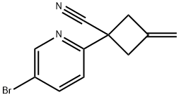 Cyclobutanecarbonitrile, 1-(5-bromo-2-pyridinyl)-3-methylene- Struktur