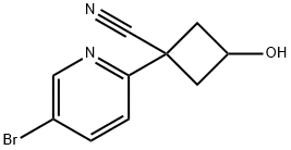 Cyclobutanecarbonitrile, 1-(5-bromo-2-pyridinyl)-3-hydroxy- Struktur