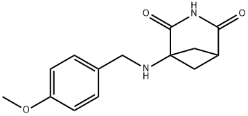 3-Azabicyclo[3.1.1]heptane-2,4-dione, 1-[[(4-methoxyphenyl)methyl]amino]- Struktur